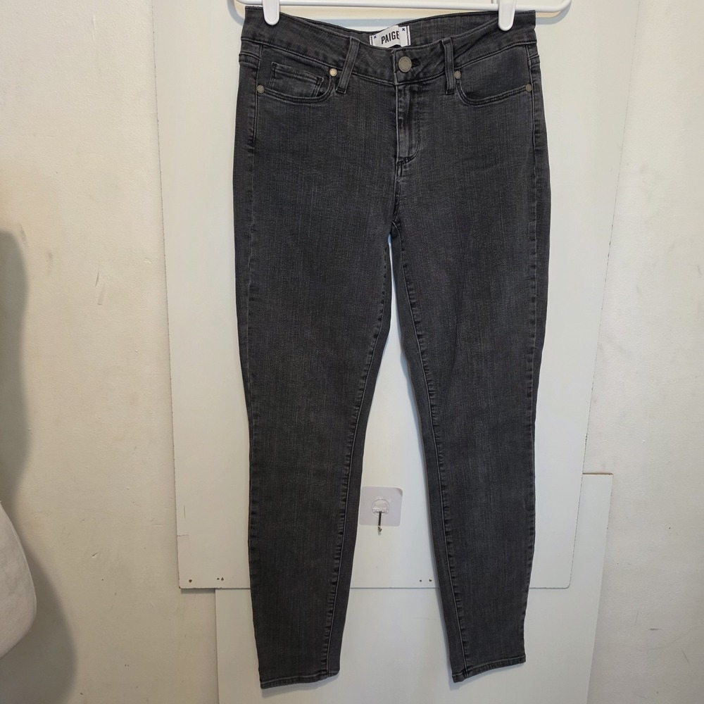 Paige Verdugo Ankle Jeans Women's 28 Gray Skinny Stretch Denim‎